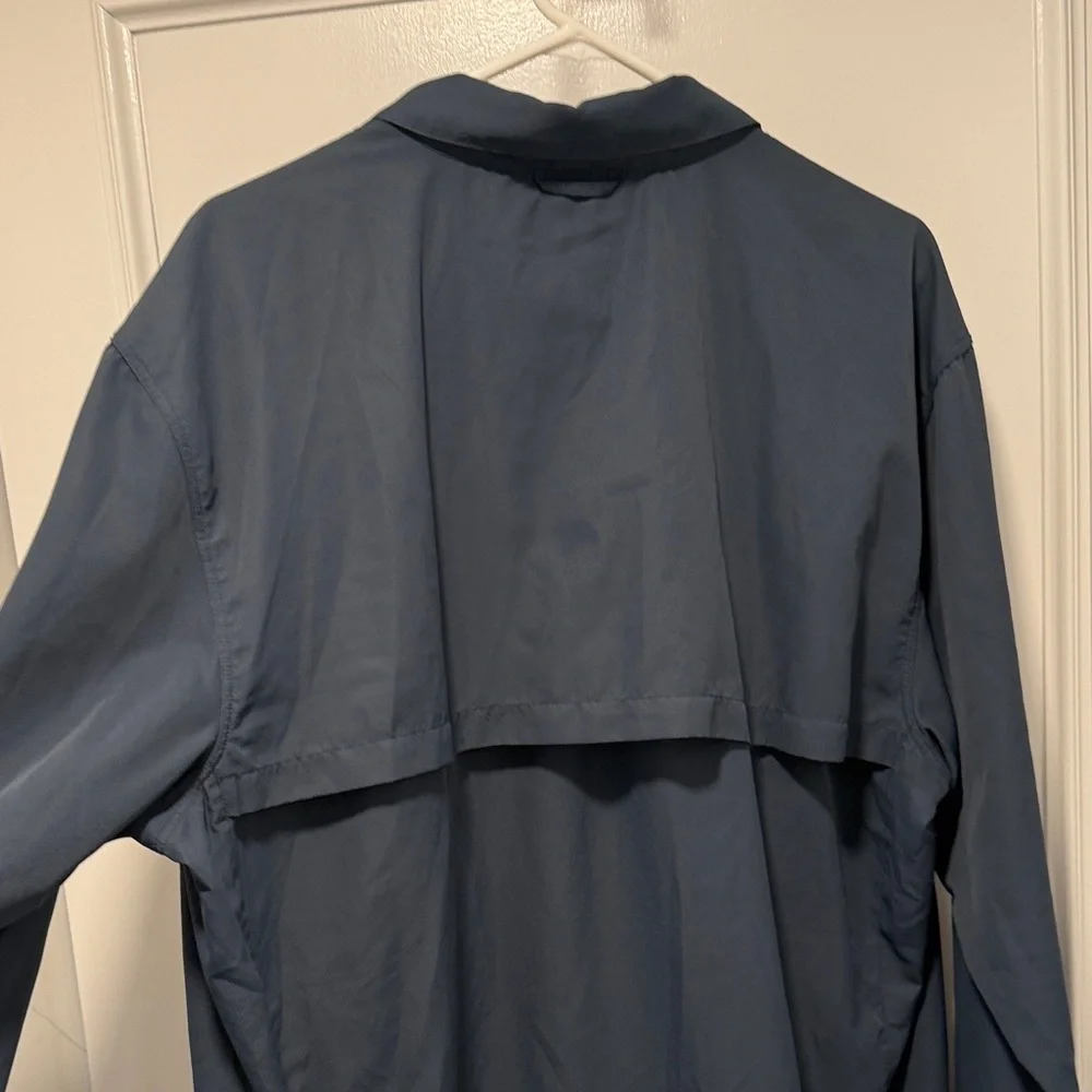 Simms Navy Long Sleeve Fishing Shirt - Picture 5 of 9